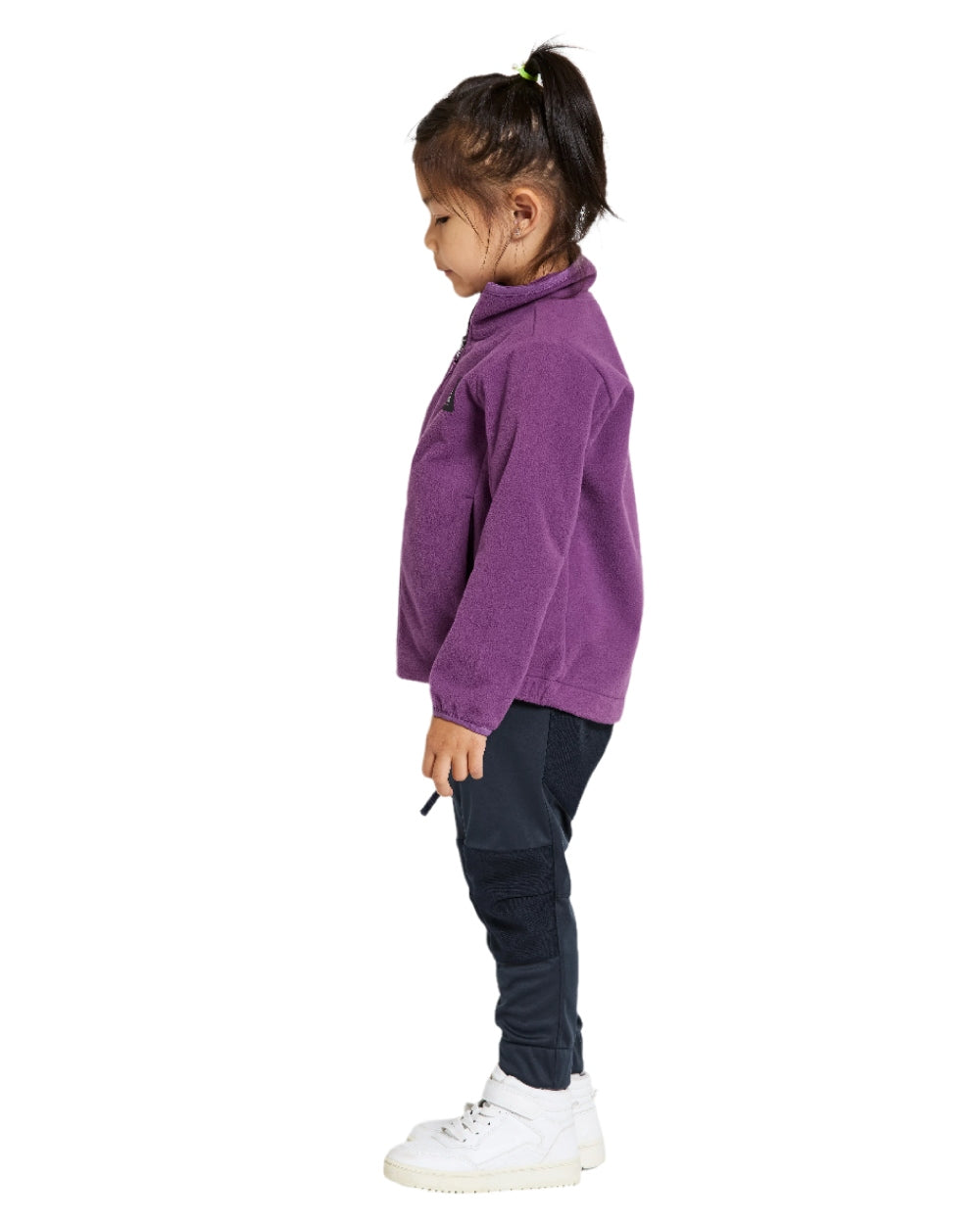 Grape coloured Didriksons Childrens Muskot Jacket on white background 