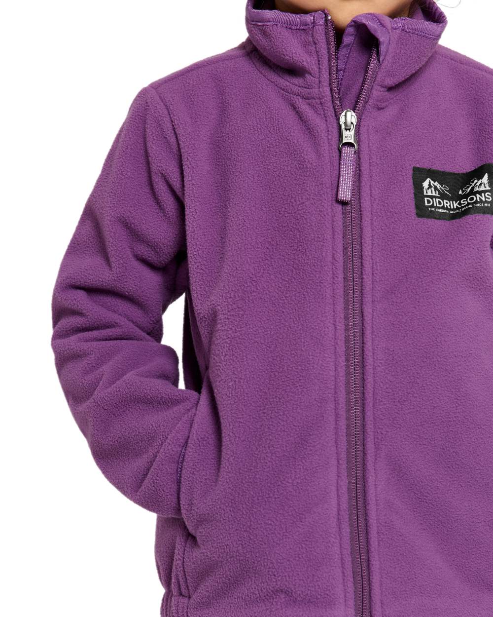 Grape coloured Didriksons Childrens Muskot Jacket on white background 