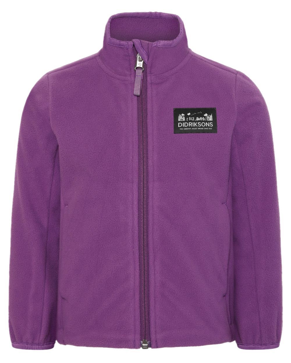 Grape coloured Didriksons Childrens Muskot Jacket on white background 
