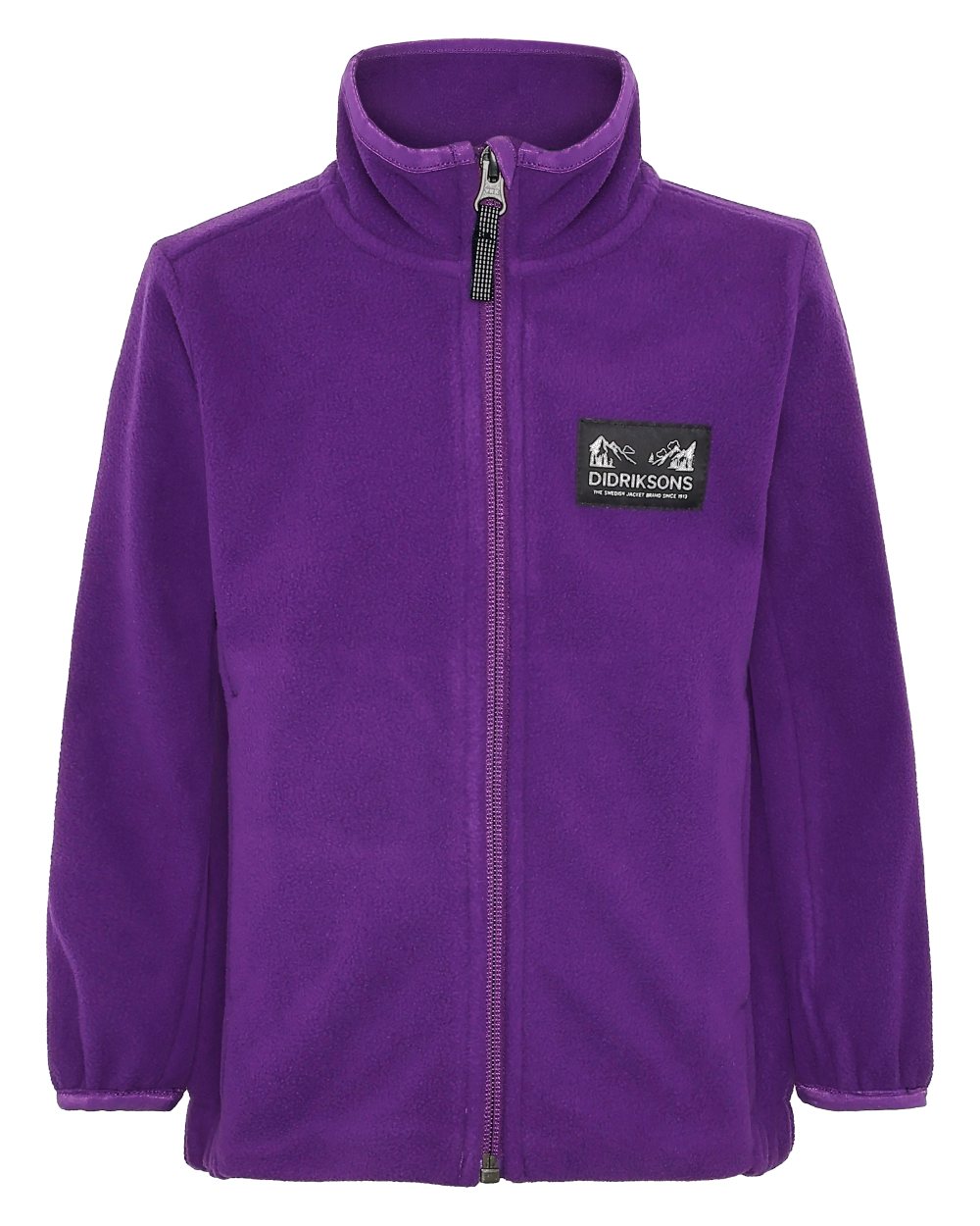 Royal Purple coloured Didriksons Childrens Muskot Jacket on white background 