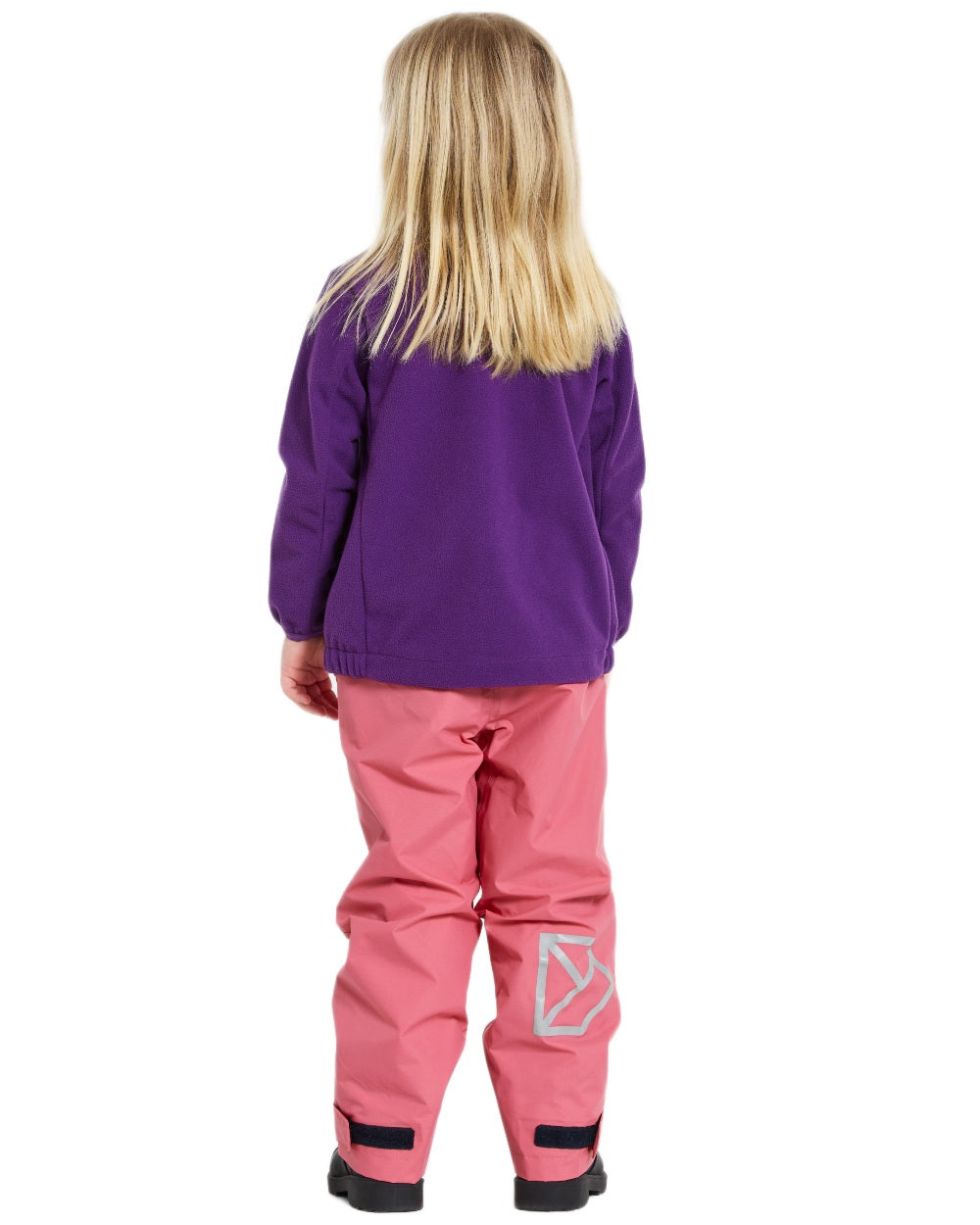Royal Purple coloured Didriksons Childrens Muskot Jacket on white background 