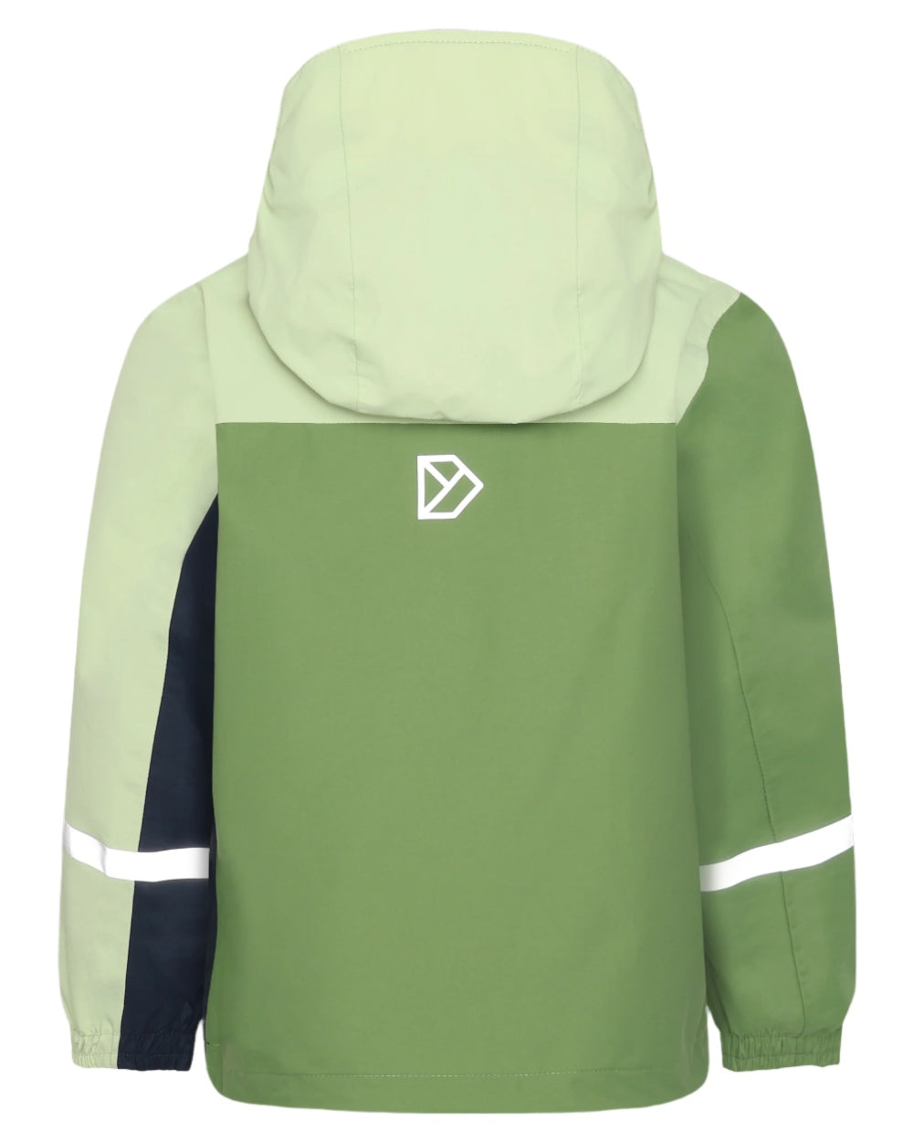 Light Algae Green coloured Didriksons Childrens Pilvi Jacket on white background 