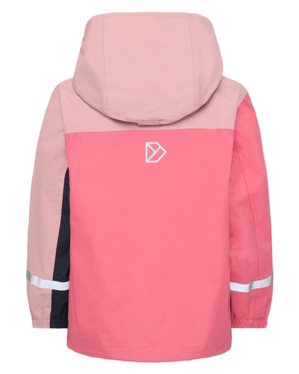 Soft Pink coloured Didriksons Childrens Pilvi Jacket on white background 