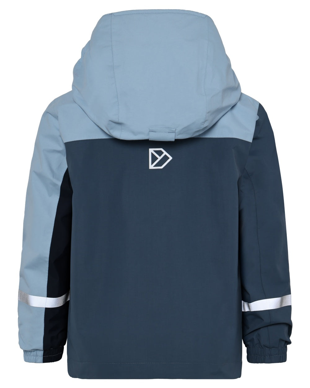 Blue Fog coloured Didriksons Childrens Pilvi Waterproof Jacket on white background 