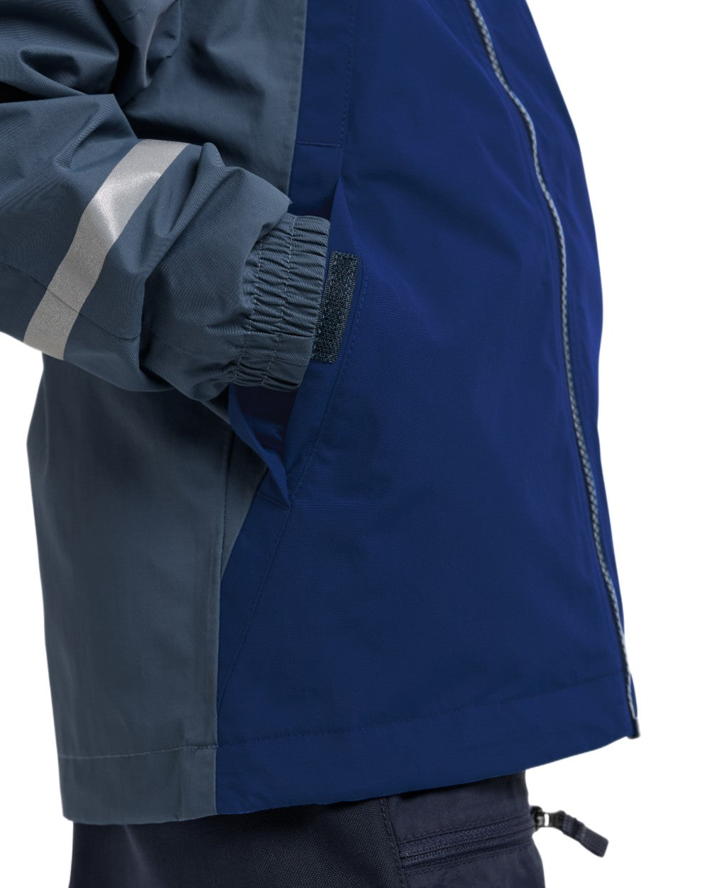 Blue Fog coloured Didriksons Childrens Pilvi Waterproof Jacket on white background 