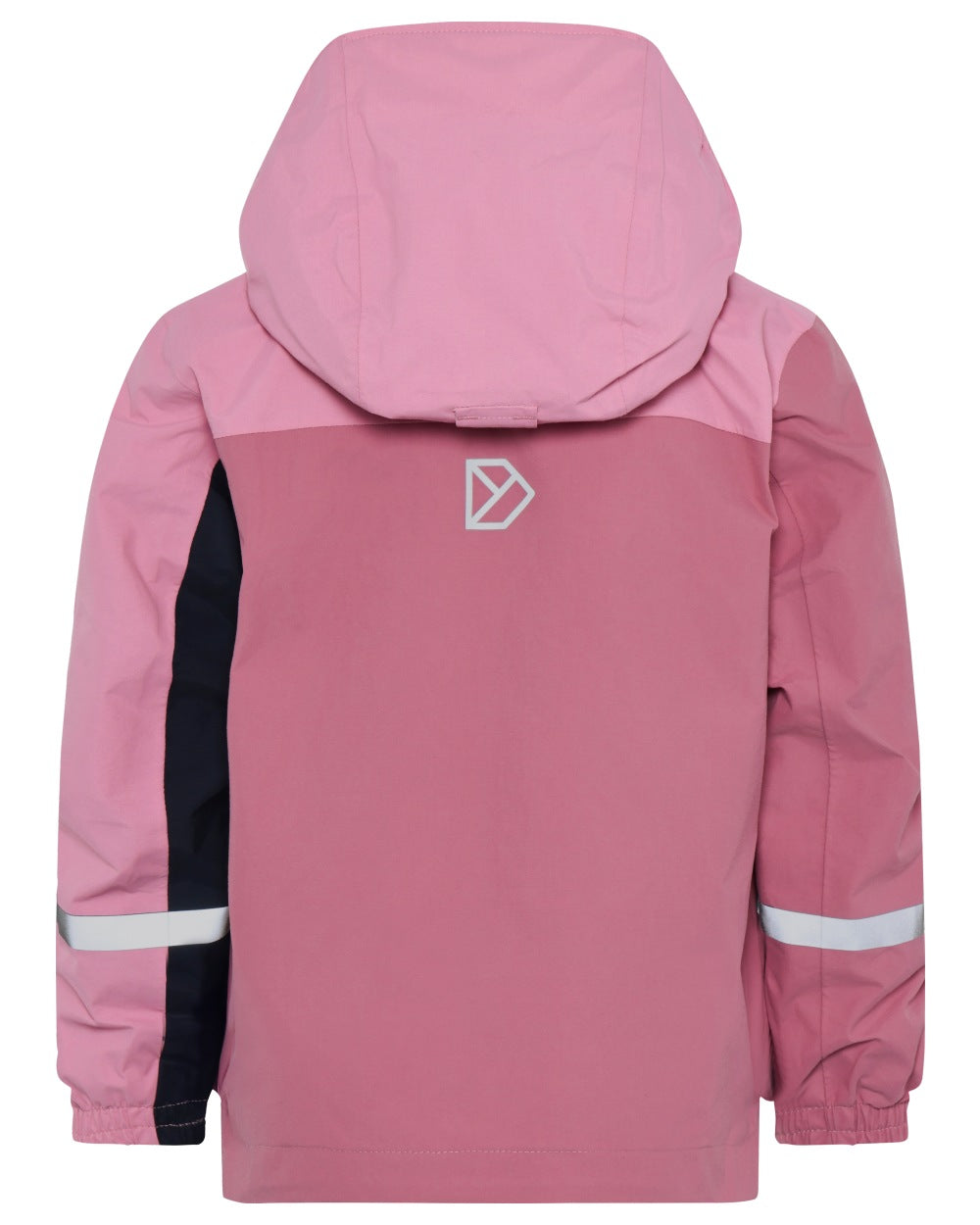 Heather Pink coloured Didriksons Childrens Pilvi Waterproof Jacket on white background 