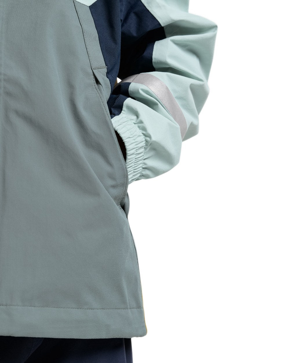 Yellow Pollen coloured Didriksons Childrens Pilvi Waterproof Jacket on white background 