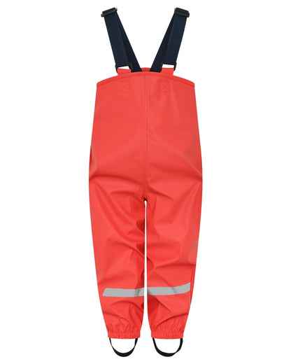 Powder Peach coloured Didriksons Childrens Slaskeman Rain Set 2 on white background 