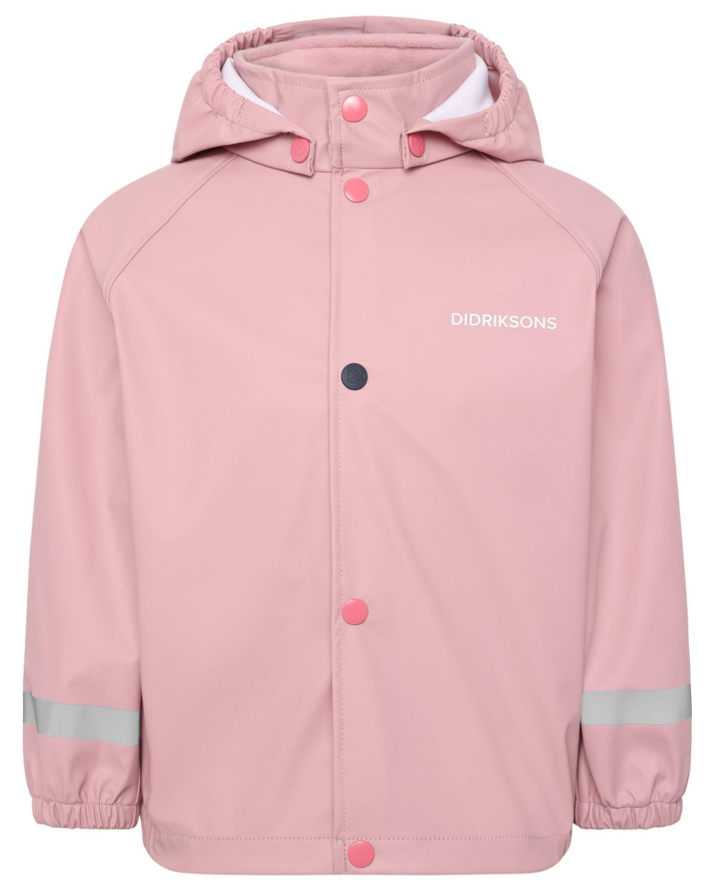 Soft Pink coloured Didriksons Childrens Slaskeman Rain Set Clearance on white background 