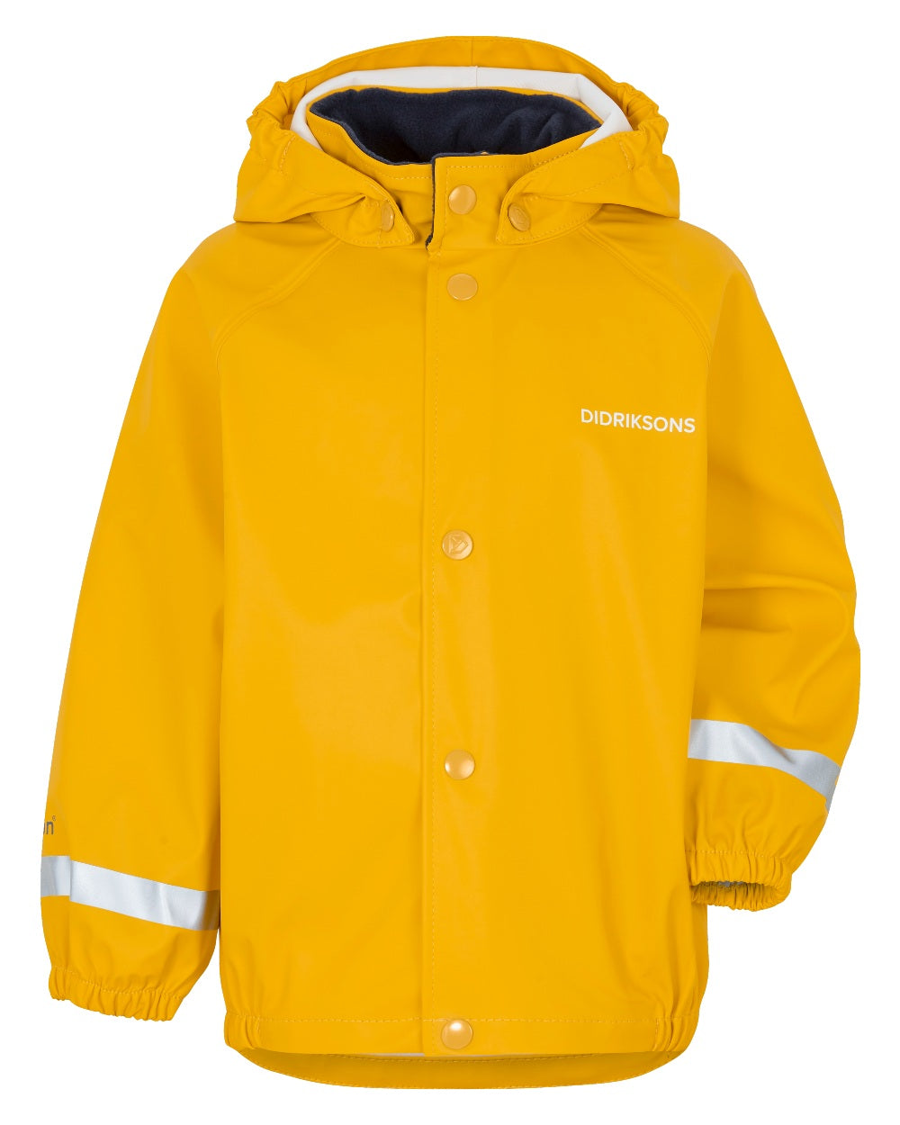 Oat Yellow coloured Didriksons Childrens Slaskeman Rain Set on white background 