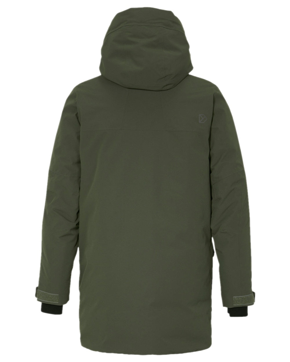 Deep Green Coloured Didriksons Drew Parka on white background 