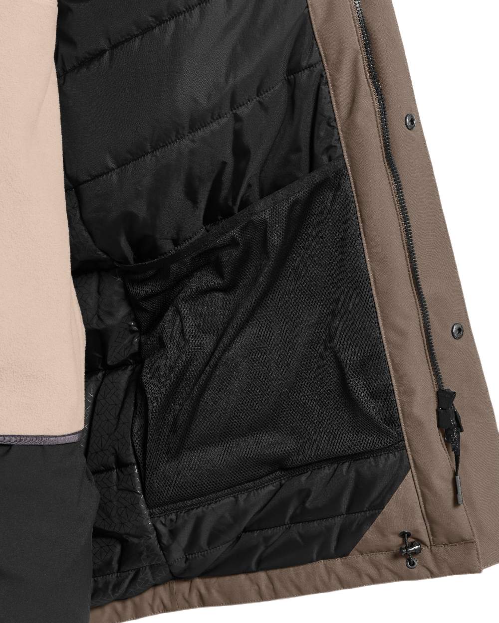 Mocha Brown Coloured Didriksons Drew Parka on white background 