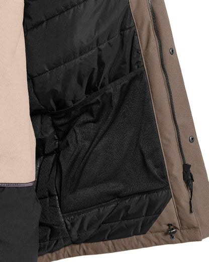 Mocha Brown Coloured Didriksons Drew Parka on white background 