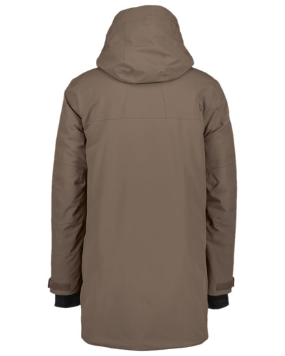 Mocha Brown Coloured Didriksons Drew Parka on white background 