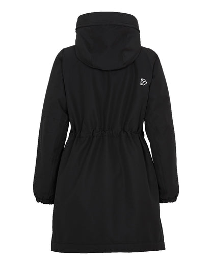 Black Coloured Didriksons Ella Womens Parka 2 On A White Background 