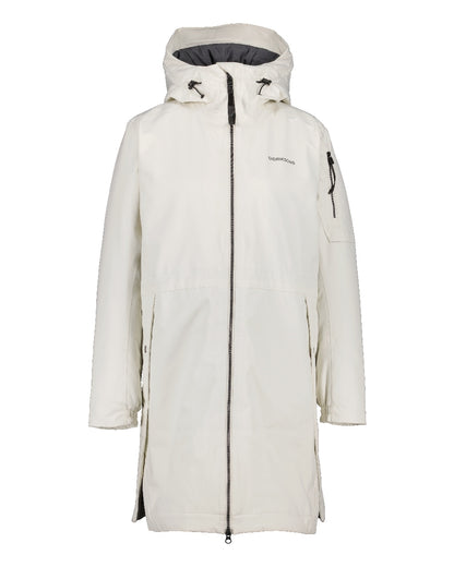 White Foam Coloured Didriksons Ella Womens Parka 2 On A White Background 