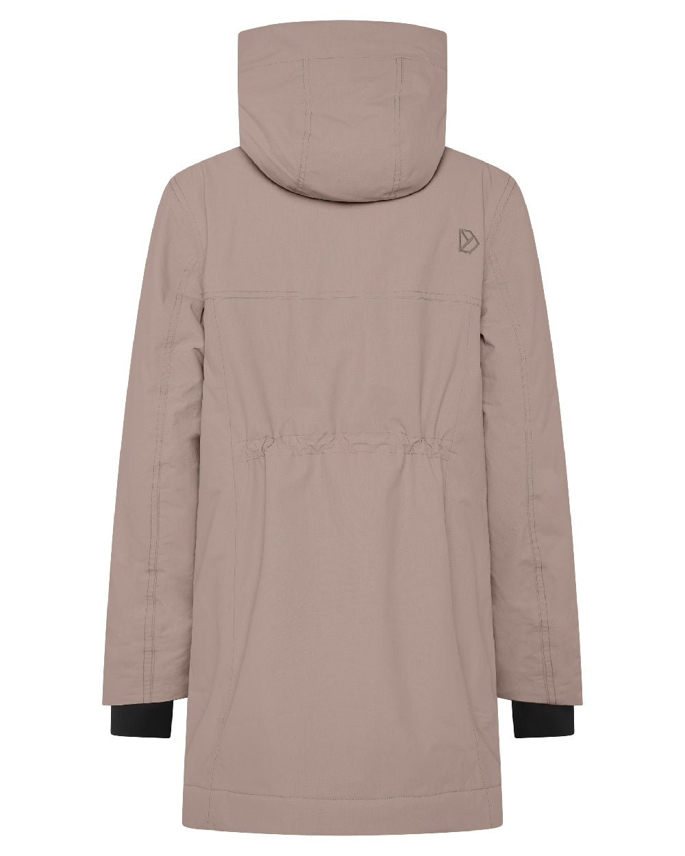 Ash Brown coloured Didriksons Eris Womens Parka on white background 