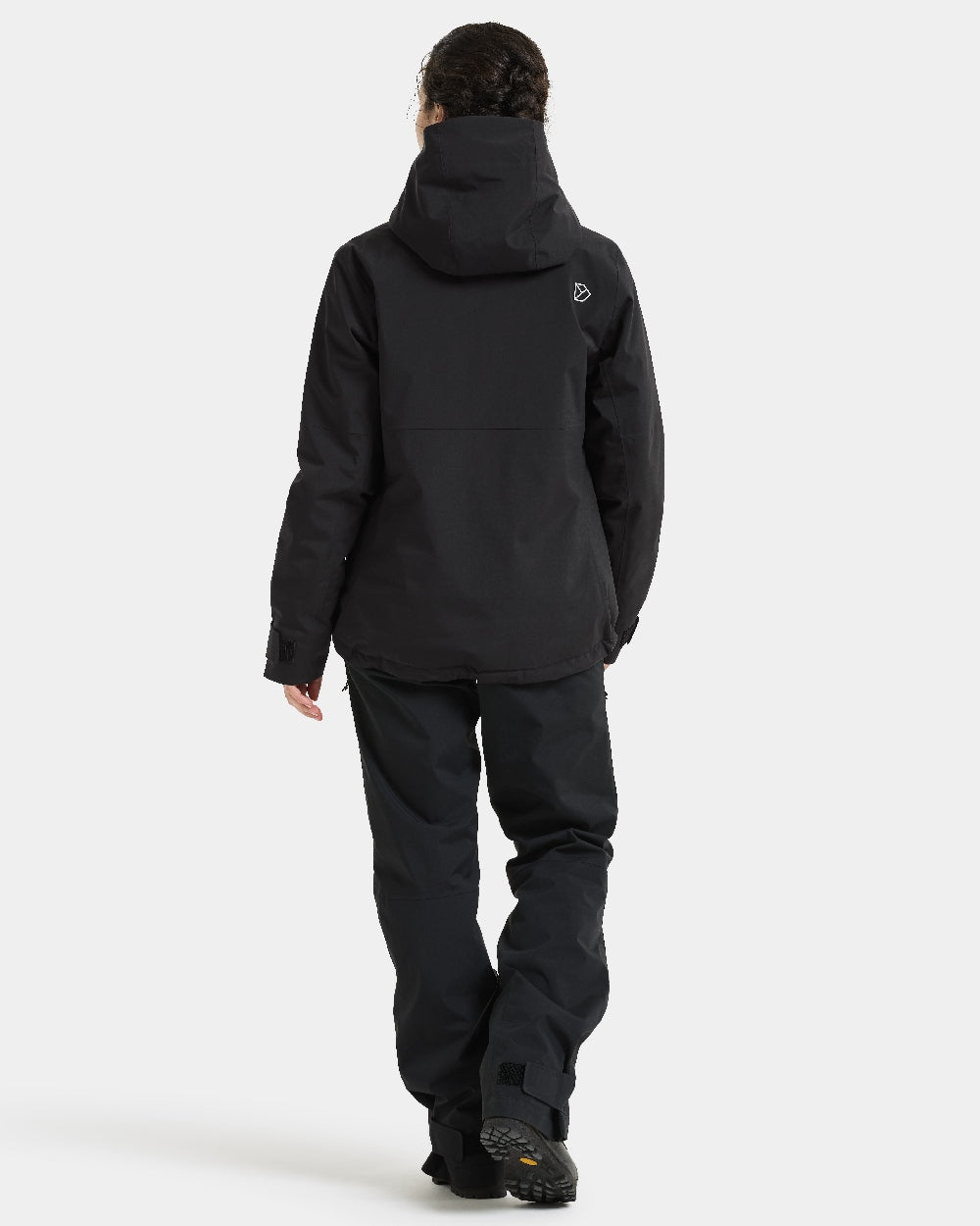 Black coloured Didriksons Fiora Womens Jacket on white background 