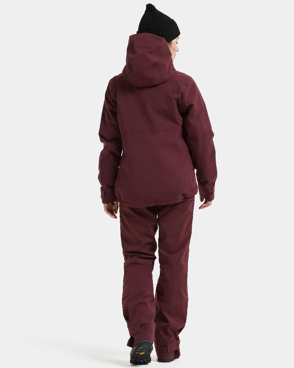 Old Rust coloured Didriksons Fiora Womens Jacket on white background 