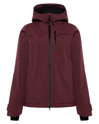 Old Rust coloured Didriksons Fiora Womens Jacket on white background 