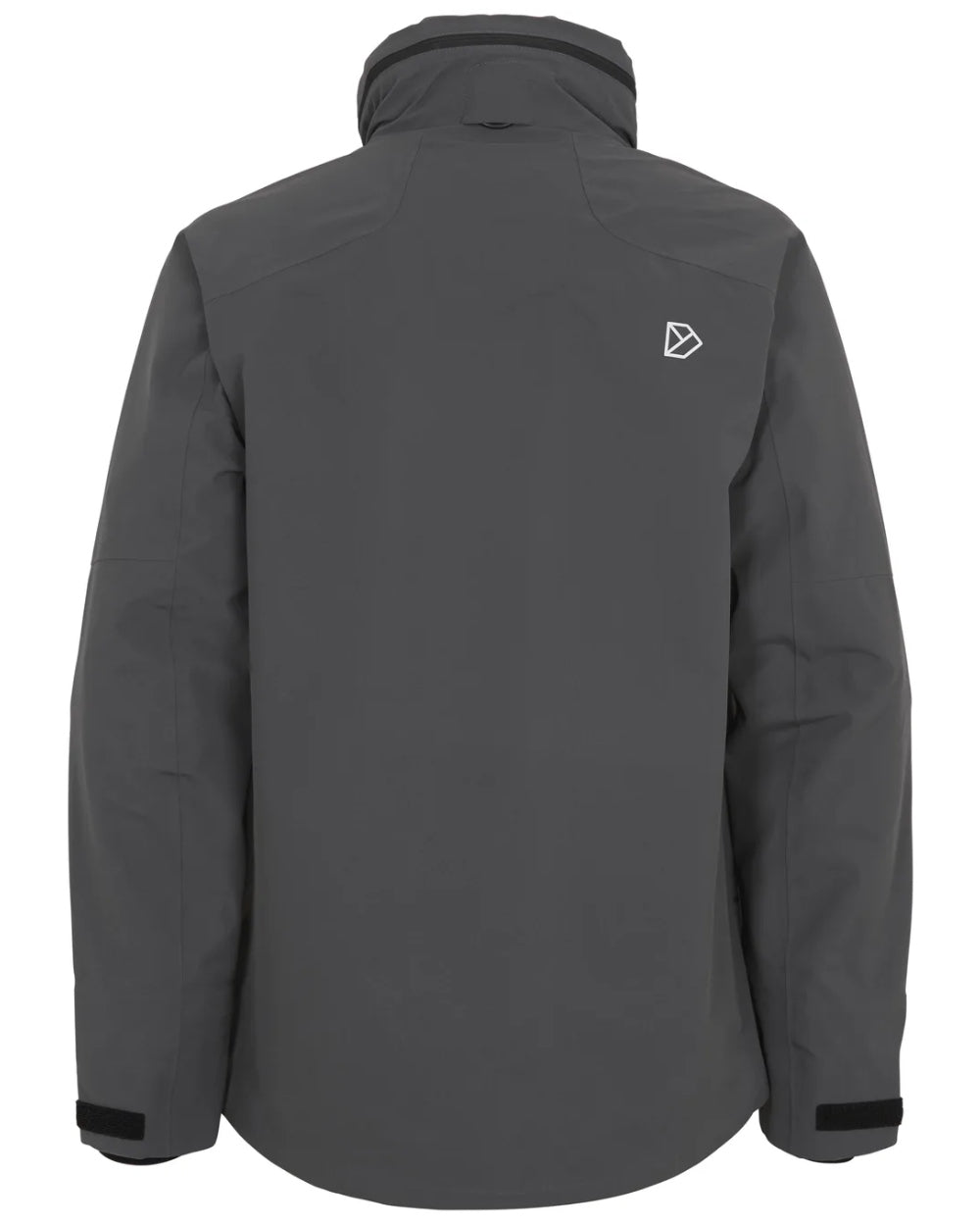 Coal Black coloured Didriksons Fractus Waterproof Jacket on white background 