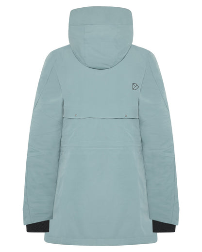 Factory Blue coloured Didriksons Frida Womens Parka 7 on white background 