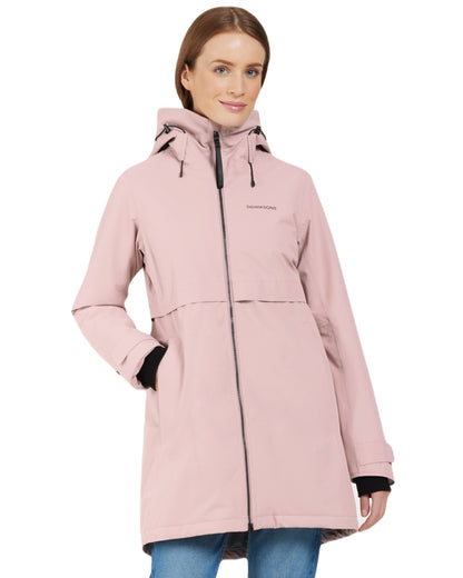 Oyster Lilac coloured Didriksons Helle Ladies Parka 5 on white background 