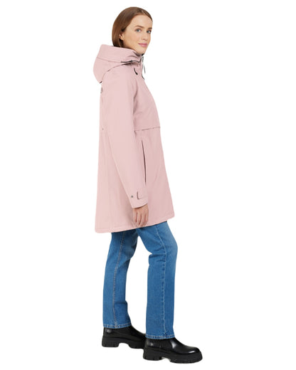 Oyster Lilac coloured Didriksons Helle Ladies Parka 5 on white background 