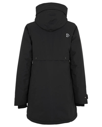 Black Coloured Didriksons Helle Ladies Parka 6 on white background 