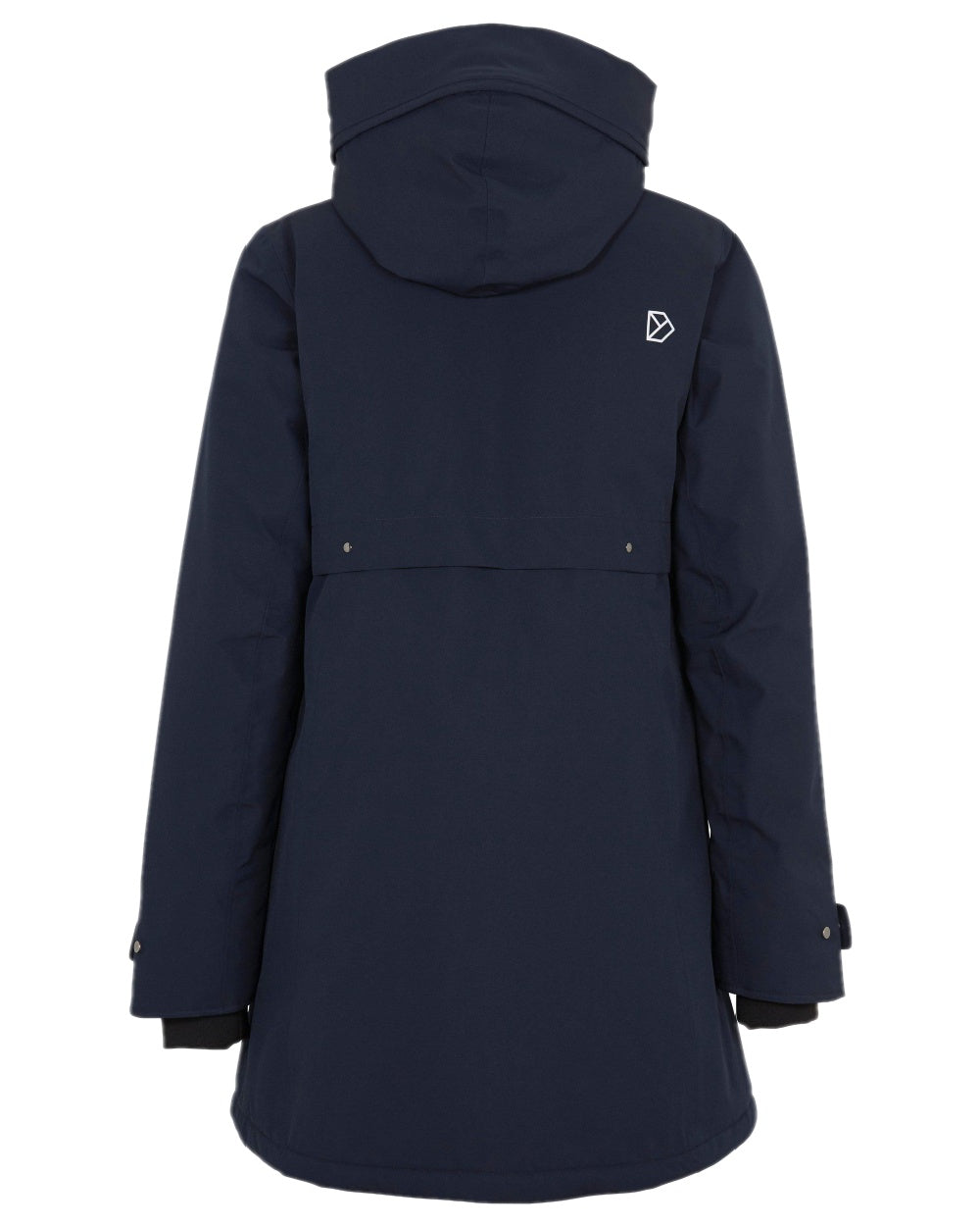 Dark Night Blue Coloured Didriksons Helle Ladies Parka 6 on white background 