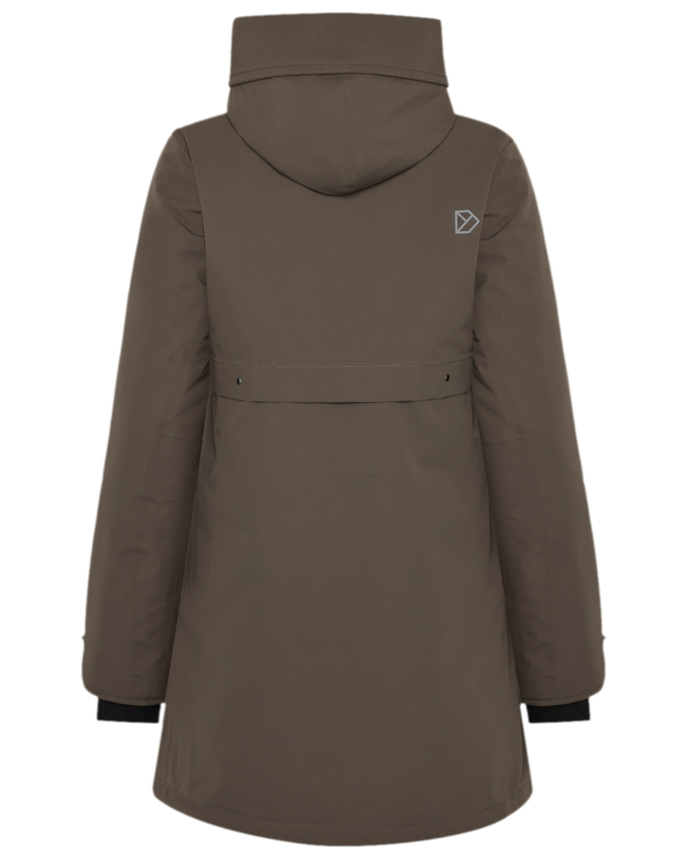 Mocha Brown Coloured Didriksons Helle Ladies Parka 6 on white background 