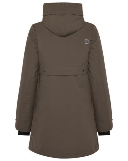 Mocha Brown Coloured Didriksons Helle Ladies Parka 6 on white background 