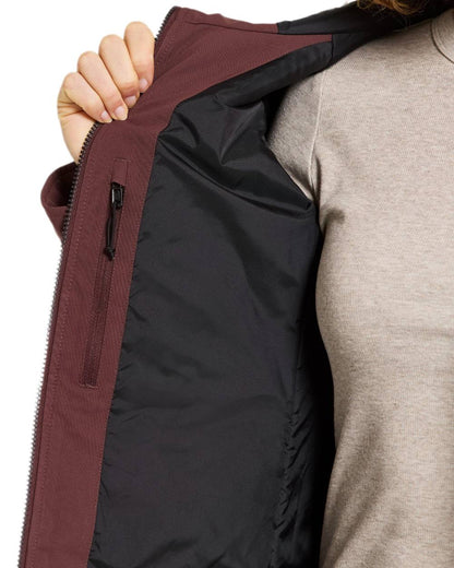 Old Rust Coloured Didriksons Helle Ladies Parka 6 on white background 