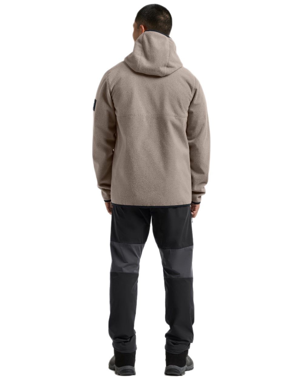 Ash Brown coloured Didriksons Helmit Windproof Full Zip Fleece on white background 