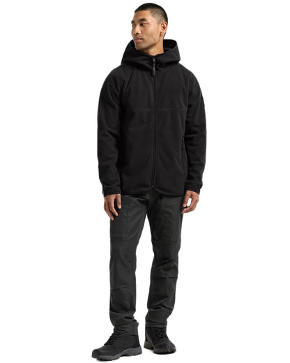 Black coloured Didriksons Helmit Windproof Full Zip Fleece on white background 