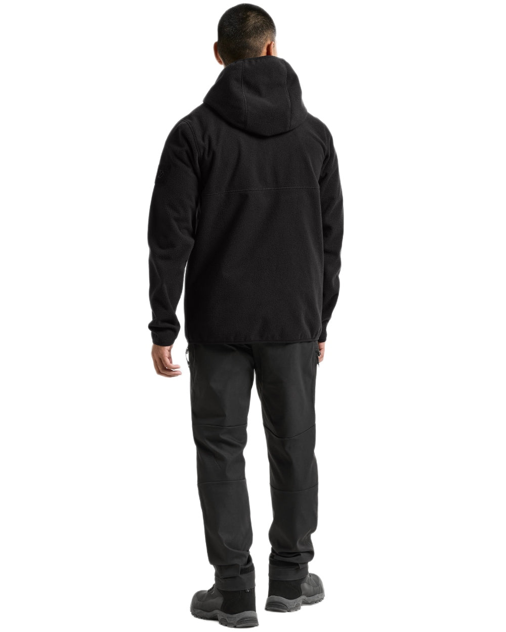 Black coloured Didriksons Helmit Windproof Full Zip Fleece on white background 