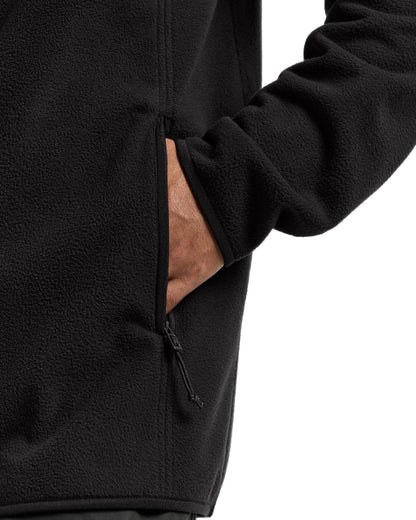 Black coloured Didriksons Helmit Windproof Full Zip Fleece on white background 