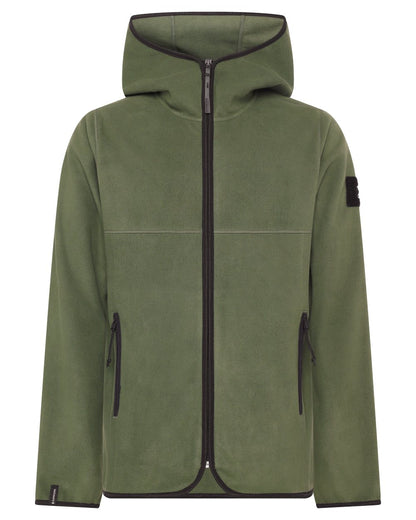 Deep Green coloured Didriksons Helmit Windproof Full Zip Fleece on white background 