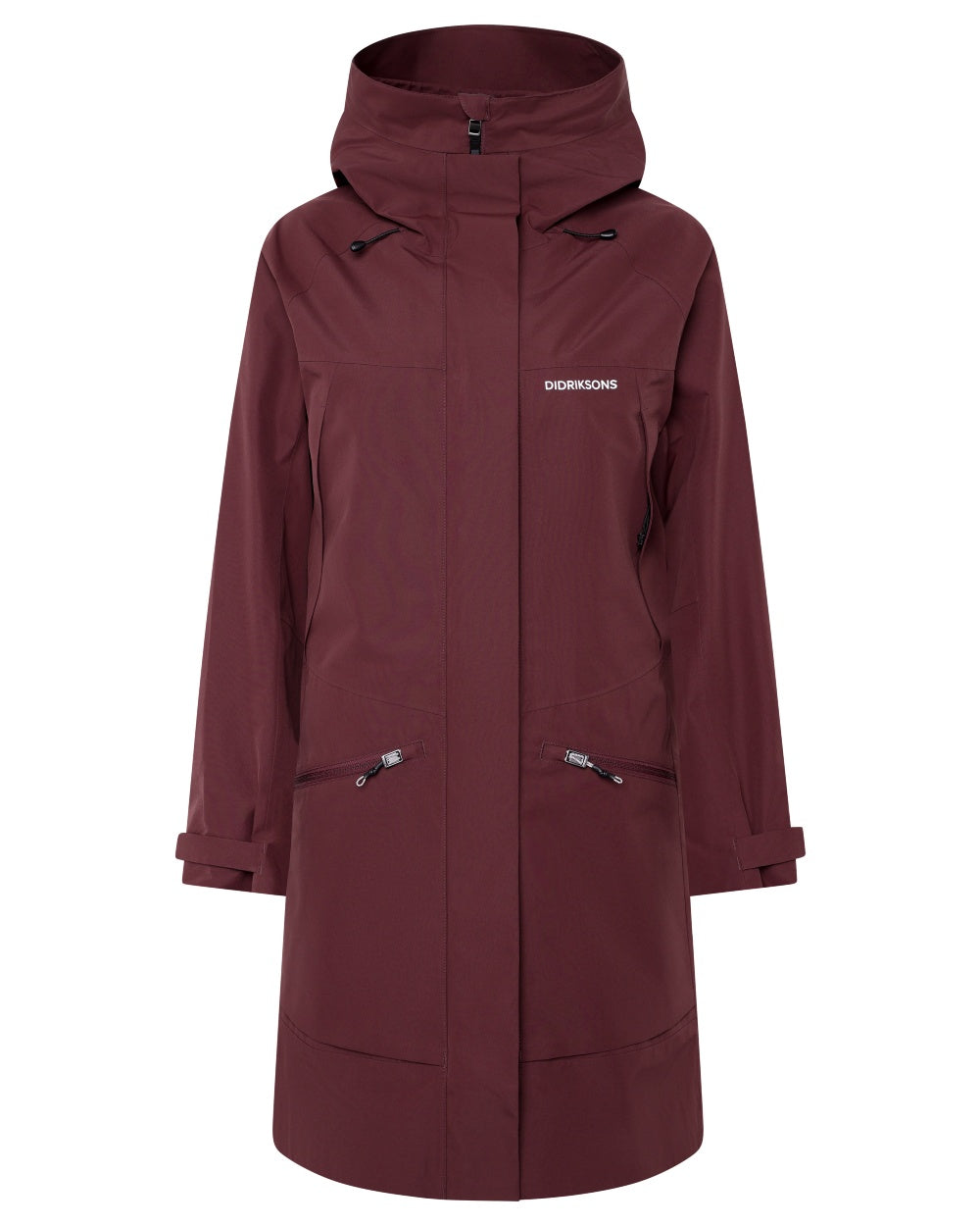 Old Rust Coloured Didriksons Ilma Womens Waterproof Parka 8 on White Background 