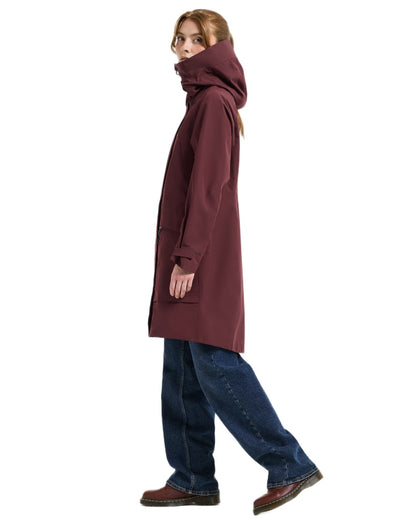 Old Rust Coloured Didriksons Ilma Womens Waterproof Parka 8 on White Background 