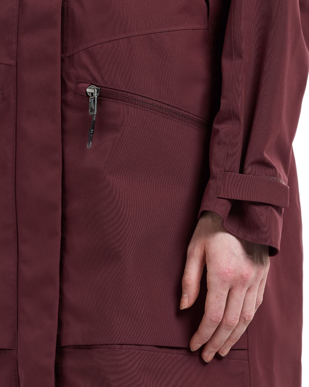 Old Rust Coloured Didriksons Ilma Womens Waterproof Parka 8 on White Background 