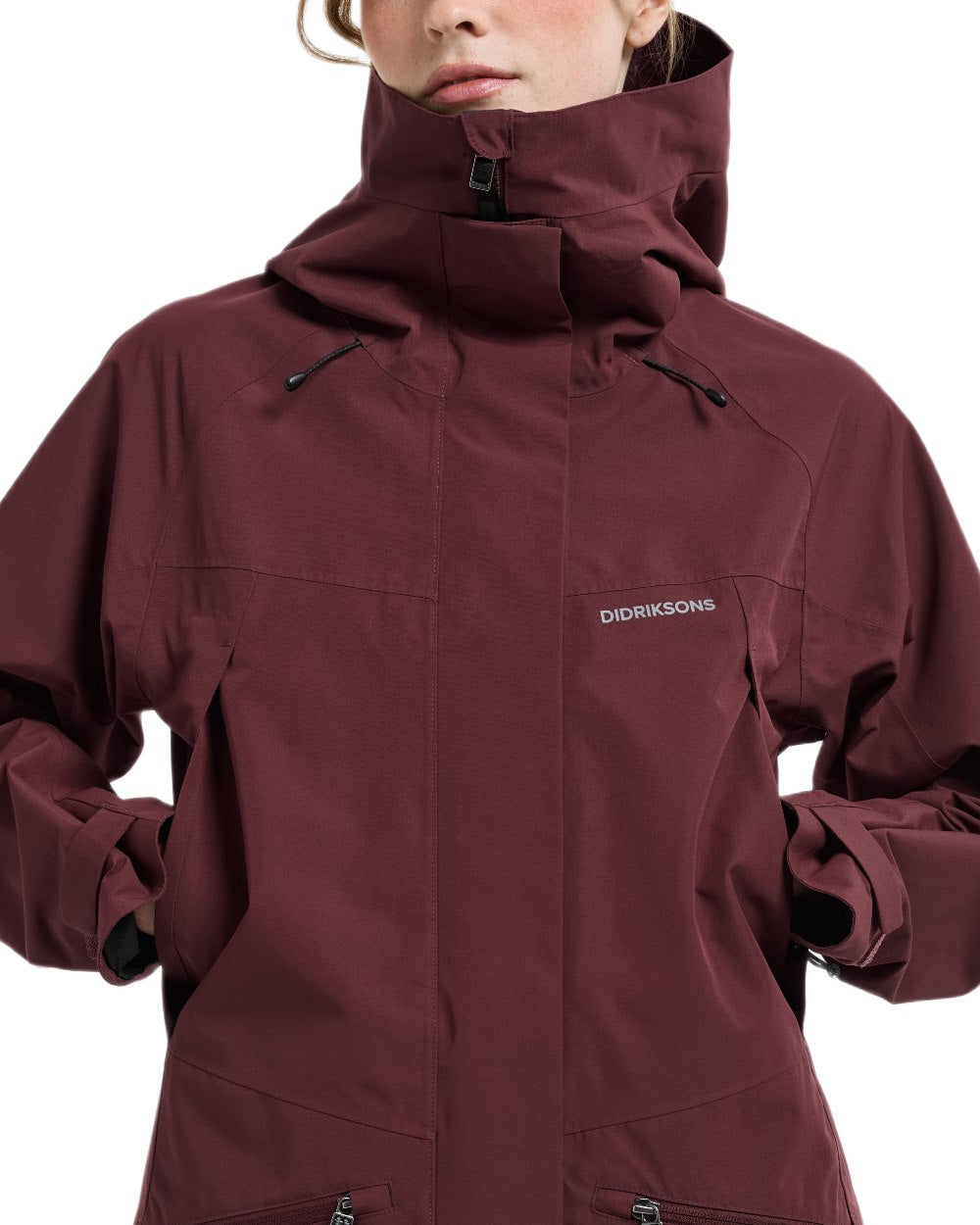 Old Rust Coloured Didriksons Ilma Womens Waterproof Parka 8 on White Background 