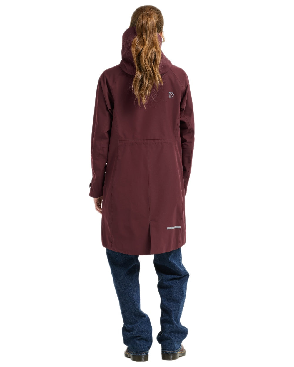 Old Rust Coloured Didriksons Ilma Womens Waterproof Parka 8 on White Background 