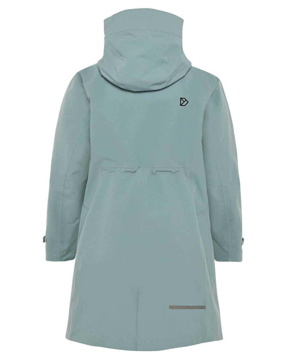 Factory Blue Coloured Didriksons Ilma Womens Waterproof Parka 8 on White Background

