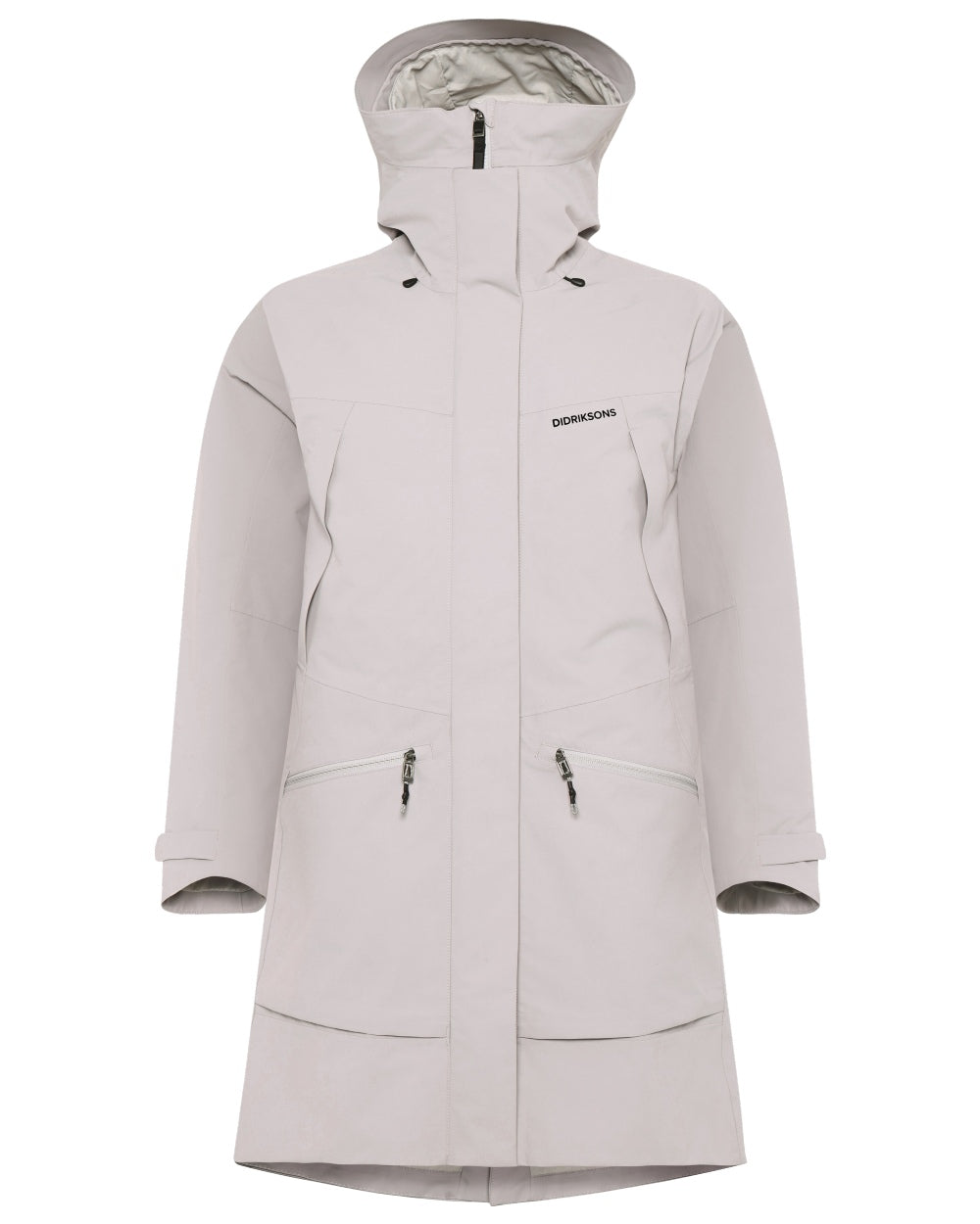 Sunrise Mist Coloured Didriksons Ilma Womens Waterproof Parka 8 on White Background
