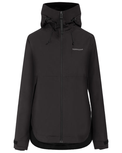 Black Coloured Didriksons Jennie Womens Jacket on white background  