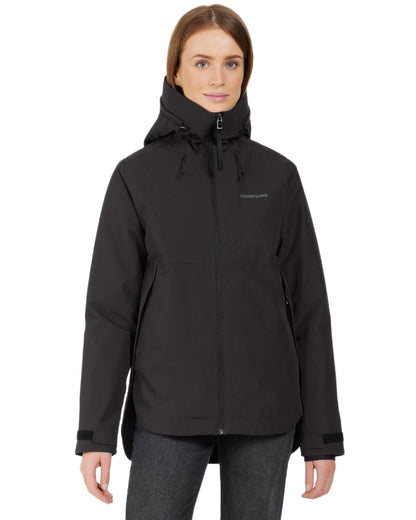 Black Coloured Didriksons Jennie Womens Jacket on white background  