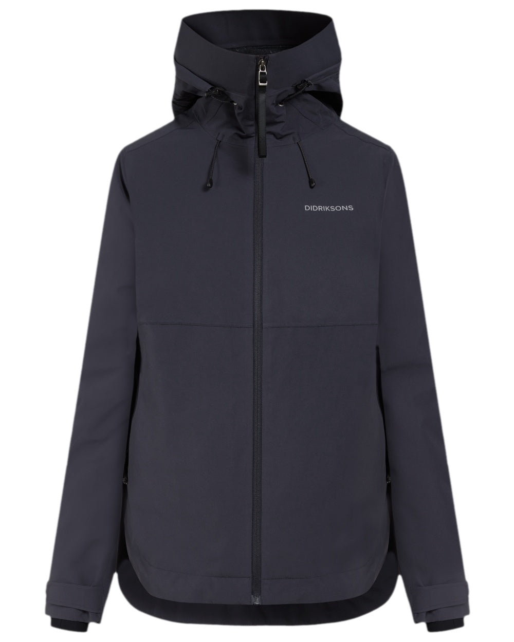 Dark Night Blue Coloured Didriksons Jennie Womens Jacket on white background  