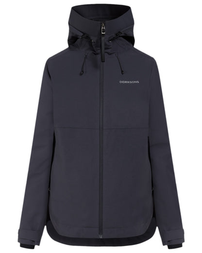 Dark Night Blue Coloured Didriksons Jennie Womens Jacket on white background  