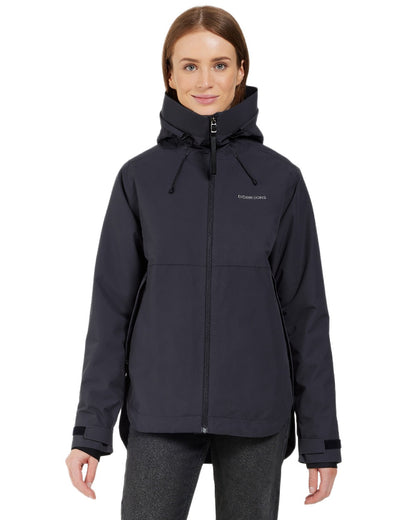 Dark Night Blue Coloured Didriksons Jennie Womens Jacket on white background  